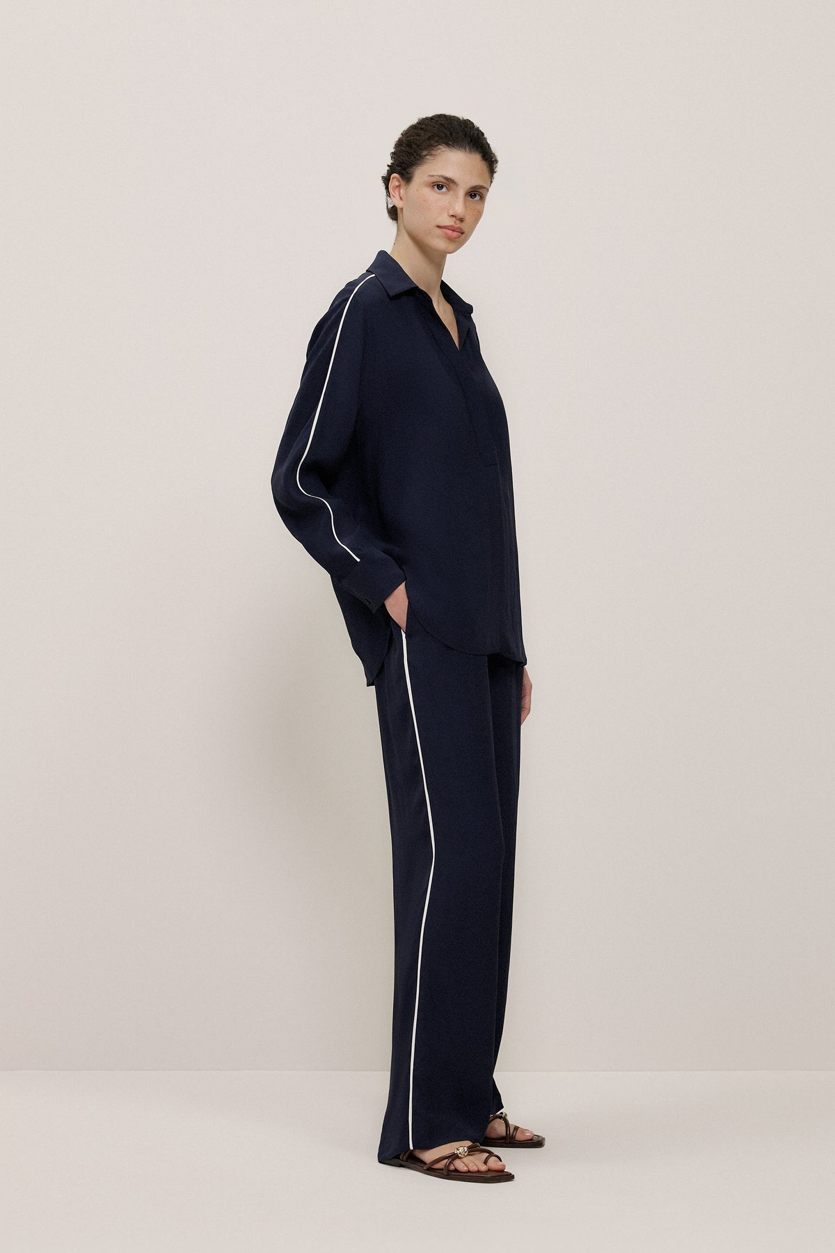 Piping Detail Pull On Pant