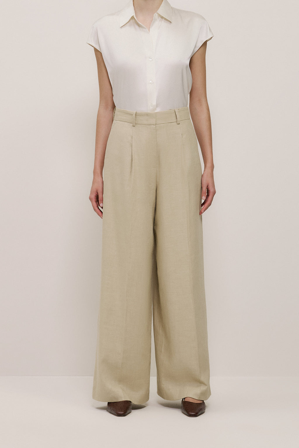 Textured Wide Leg Pant
