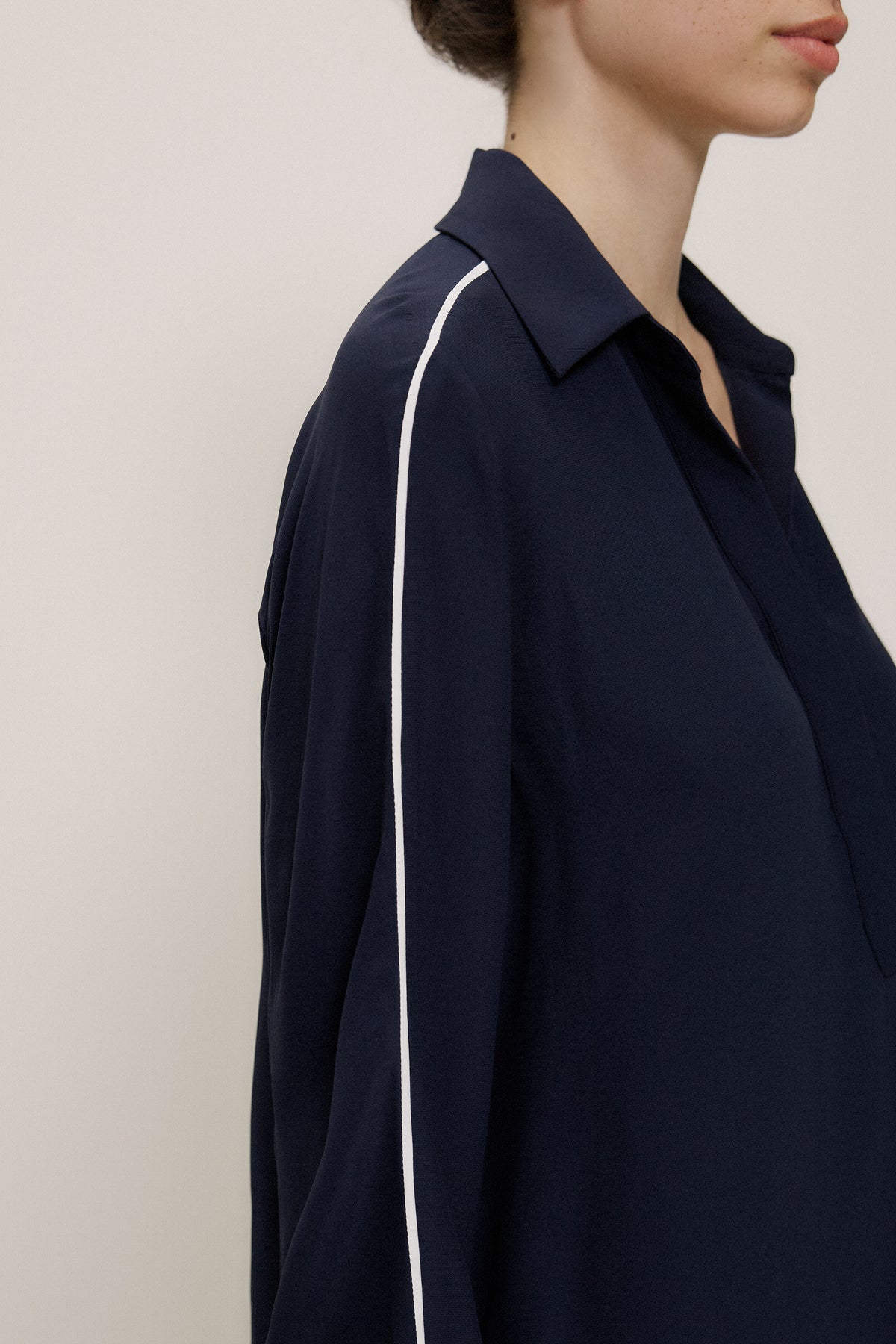 Piping Detail Long Sleeve Shirt