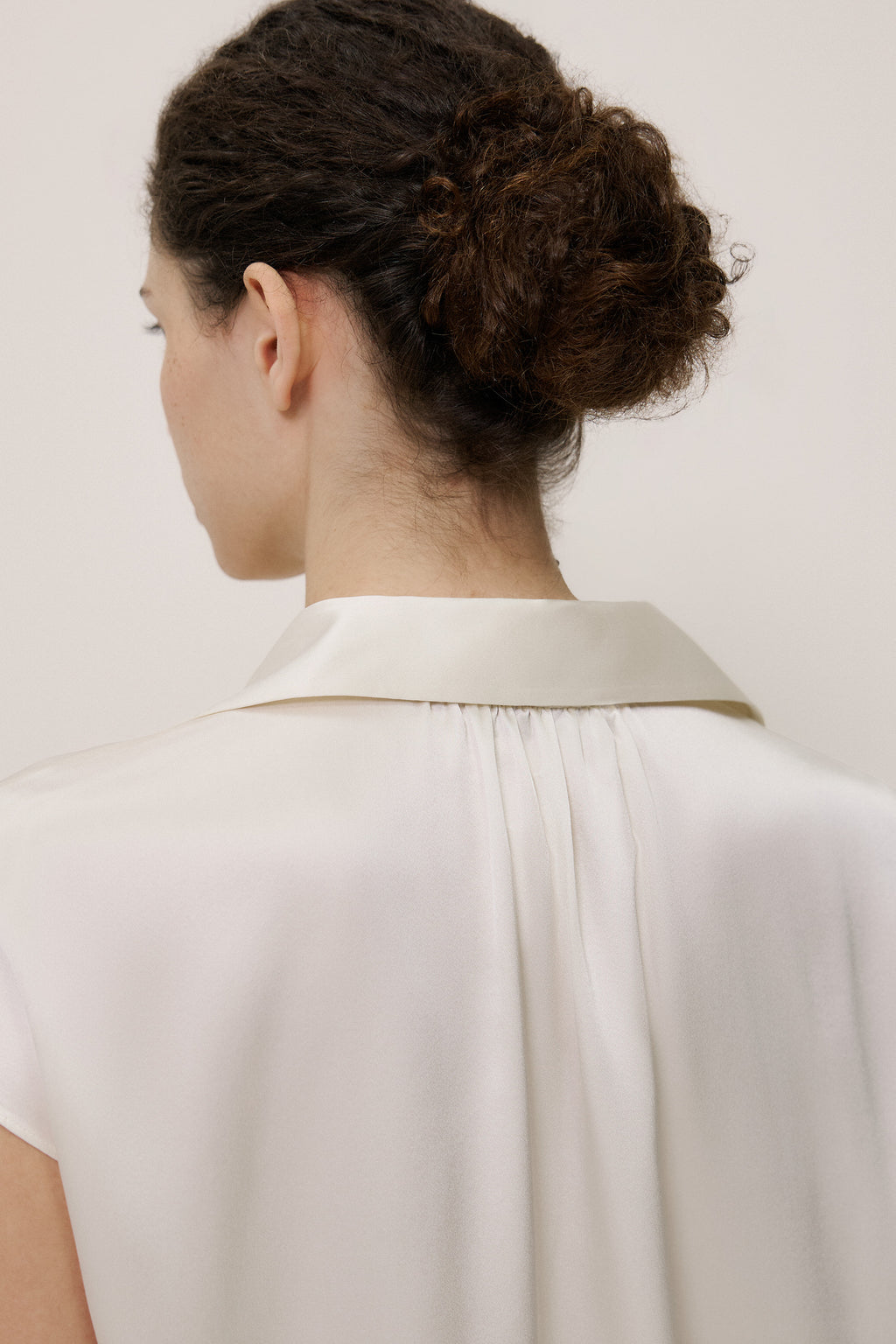 Silk Satin Cap Sleeve Shirt