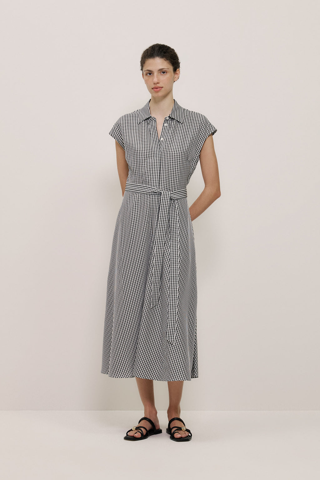 Gingham Belted Dress