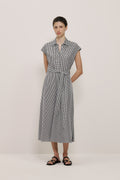 Gingham Belted Dress