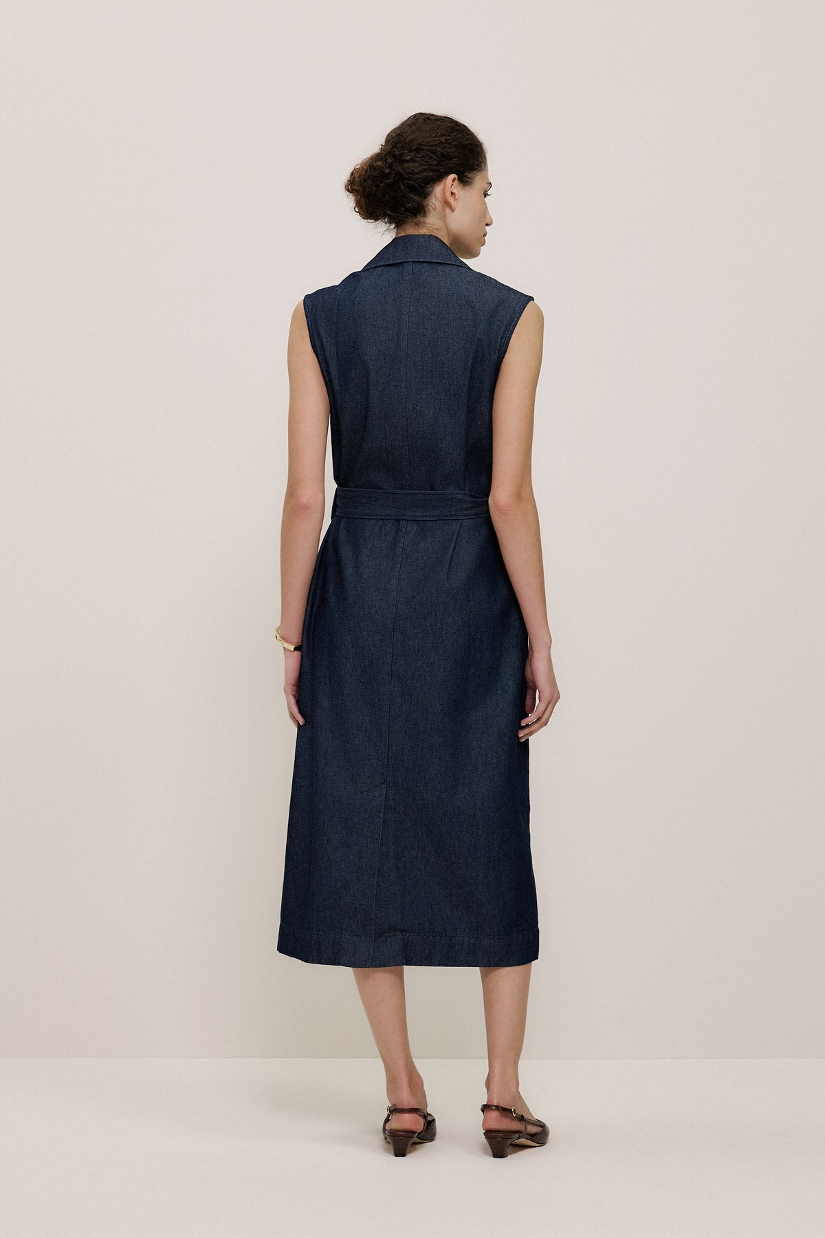 Denim Sleeveless Trench Dress