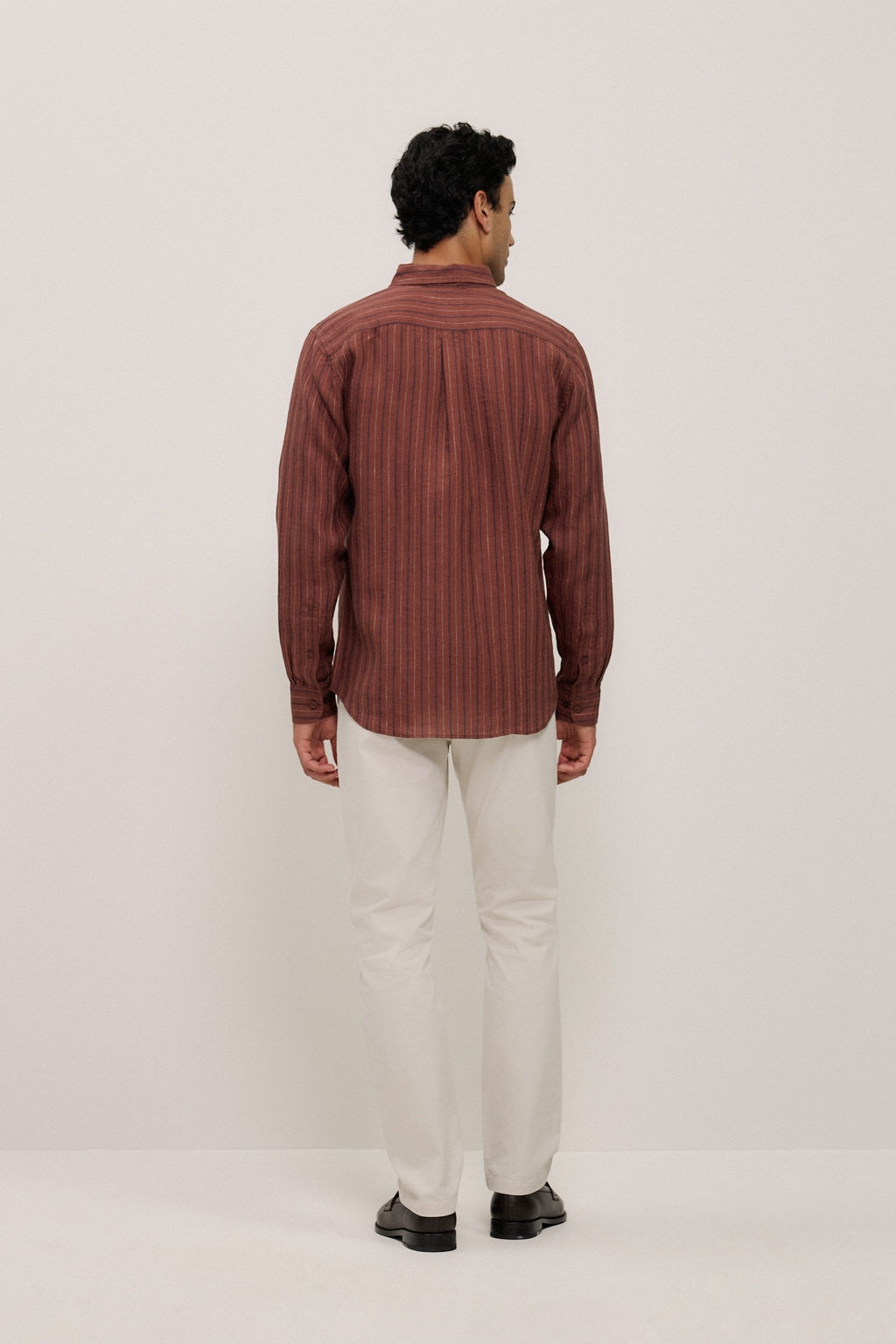 Regular Fit Delave Linen Stripe Shirt