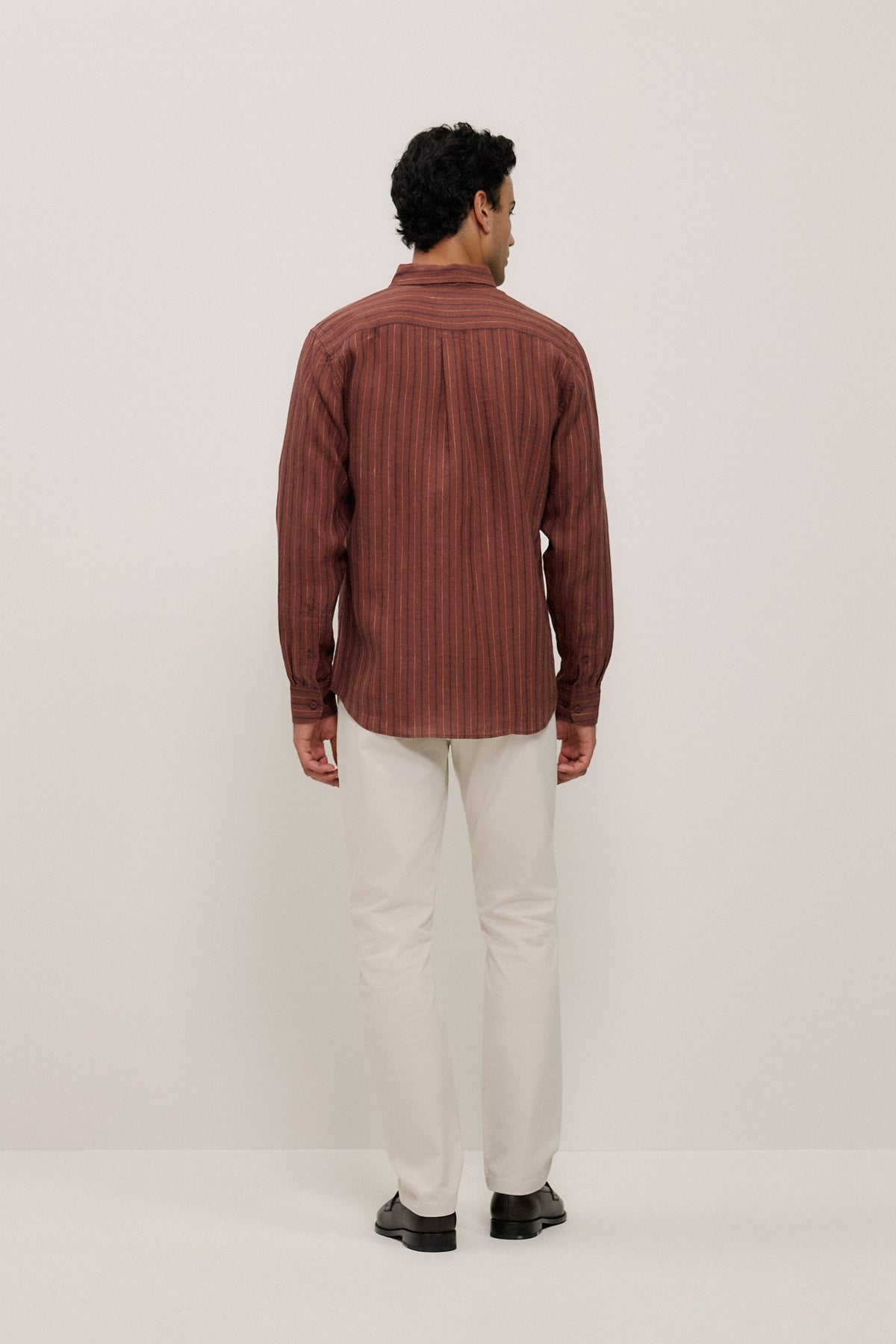 Regular Fit Delave Linen Stripe Shirt