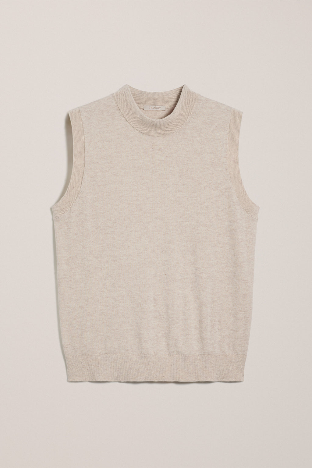 Cotton Cashmere Mock Neck Tank
