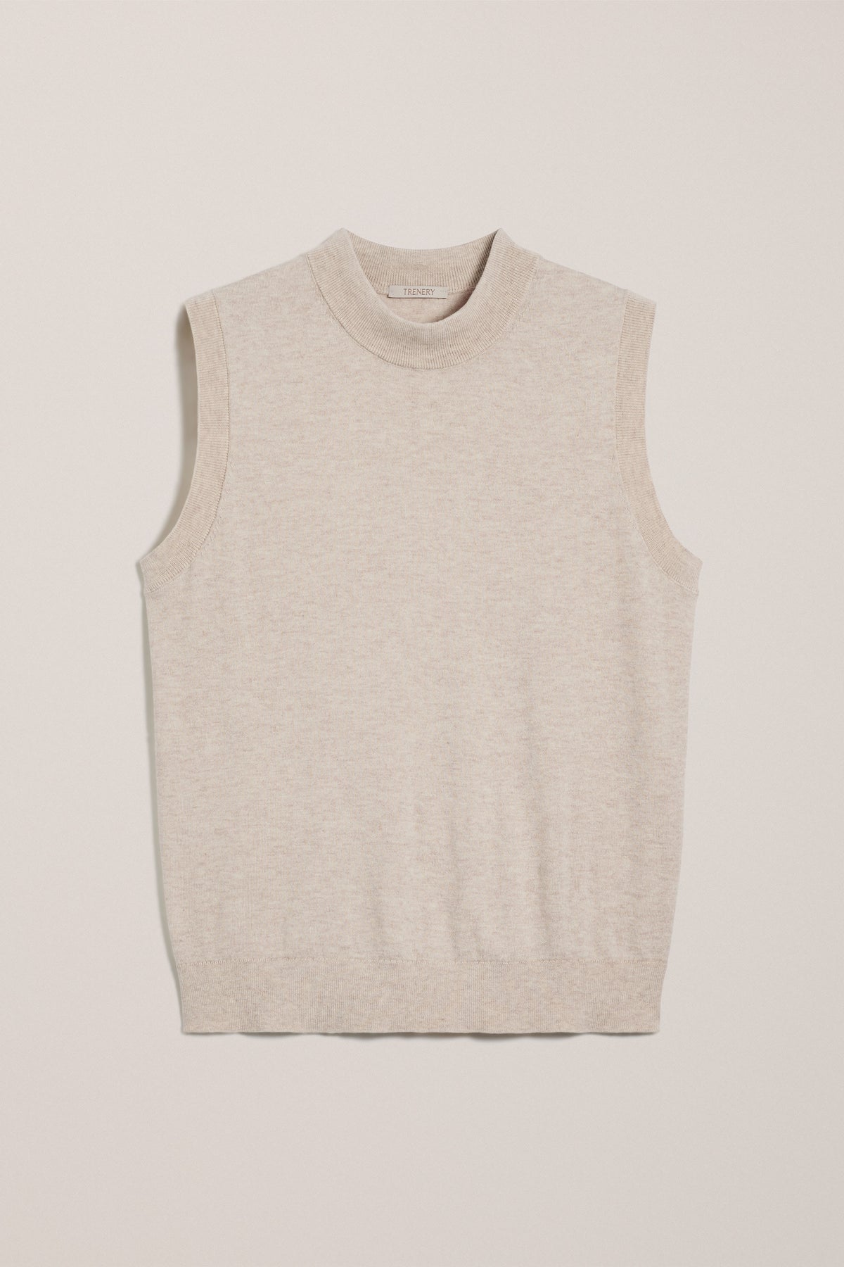 Cotton Cashmere Mock Neck Tank