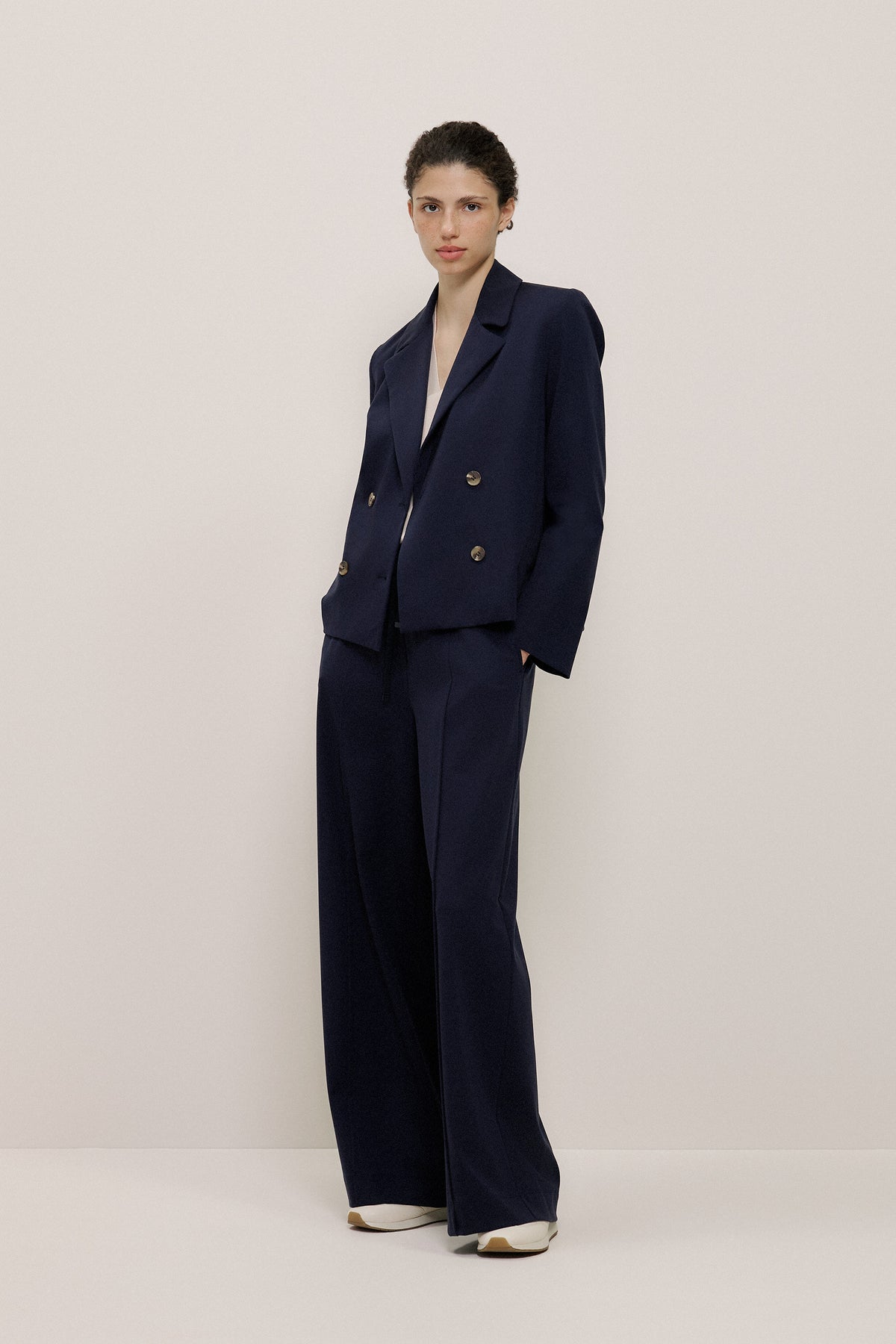 Ponte Wide Leg Travel Pant