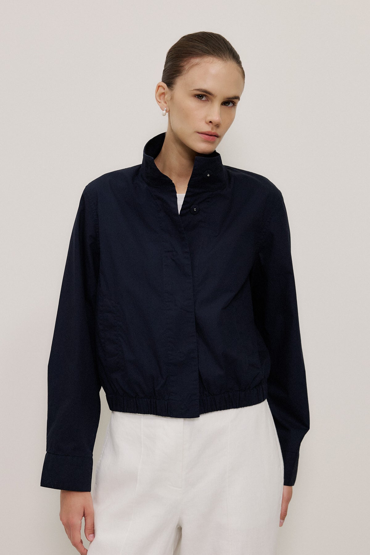 Funnel Neck Bomber Jacket