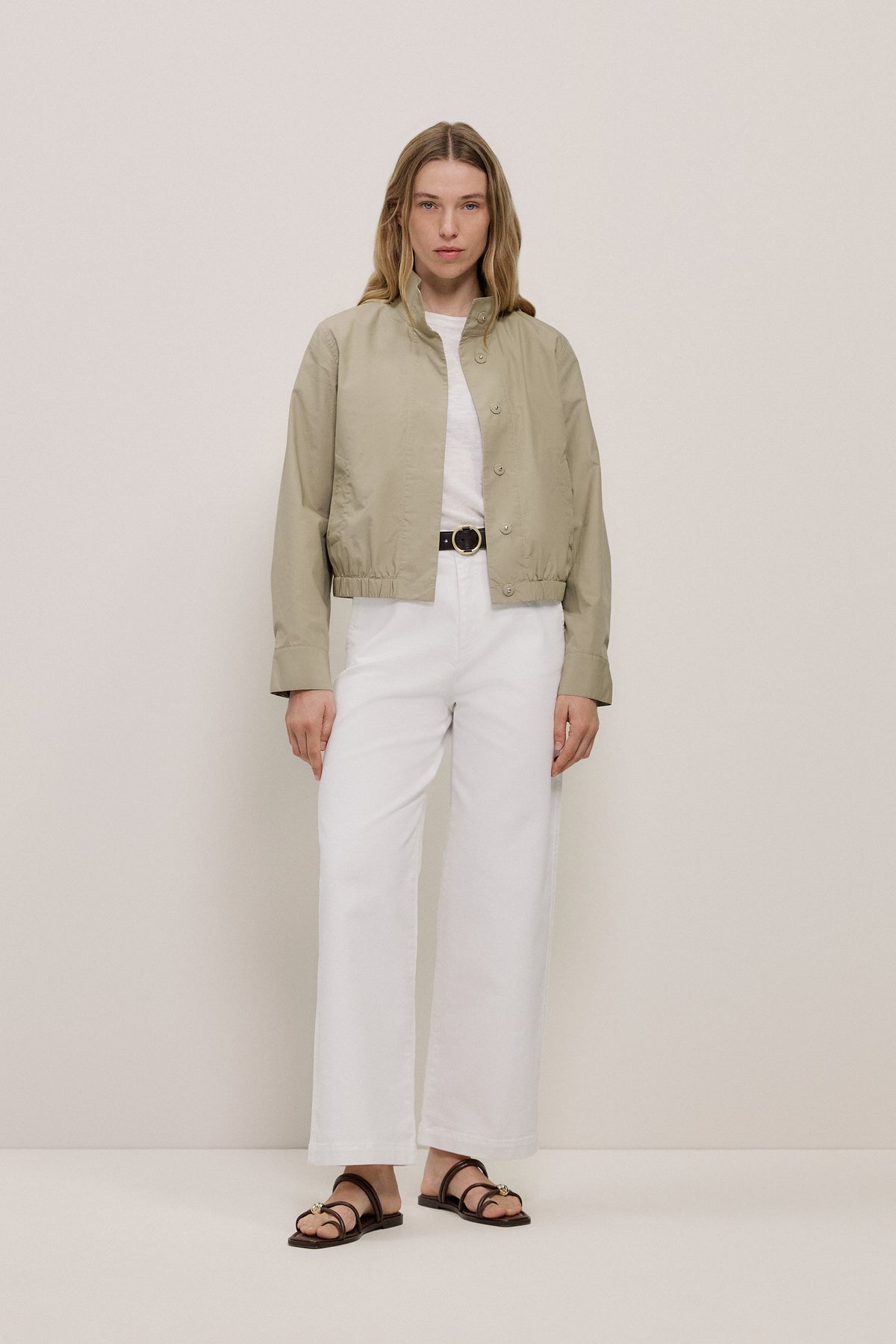 Australian Cotton Blend Denim High Rise Tailored Pant