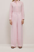 Linen Herringbone Pleat Front Pant