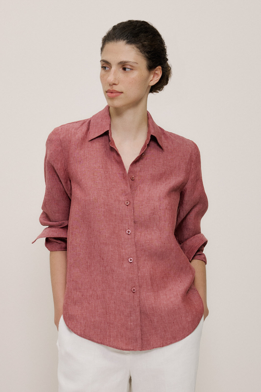 Yarn Dyed Linen Classic Shirt