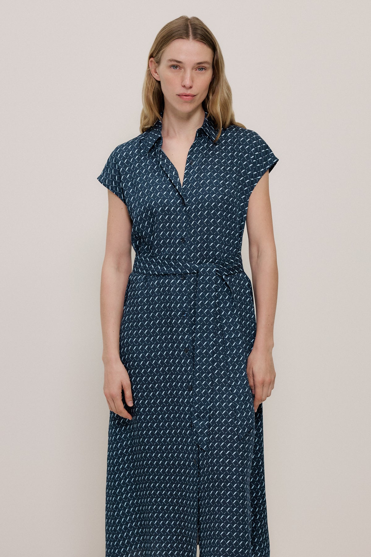 Cavelle Cap Sleeve Shirt Dress