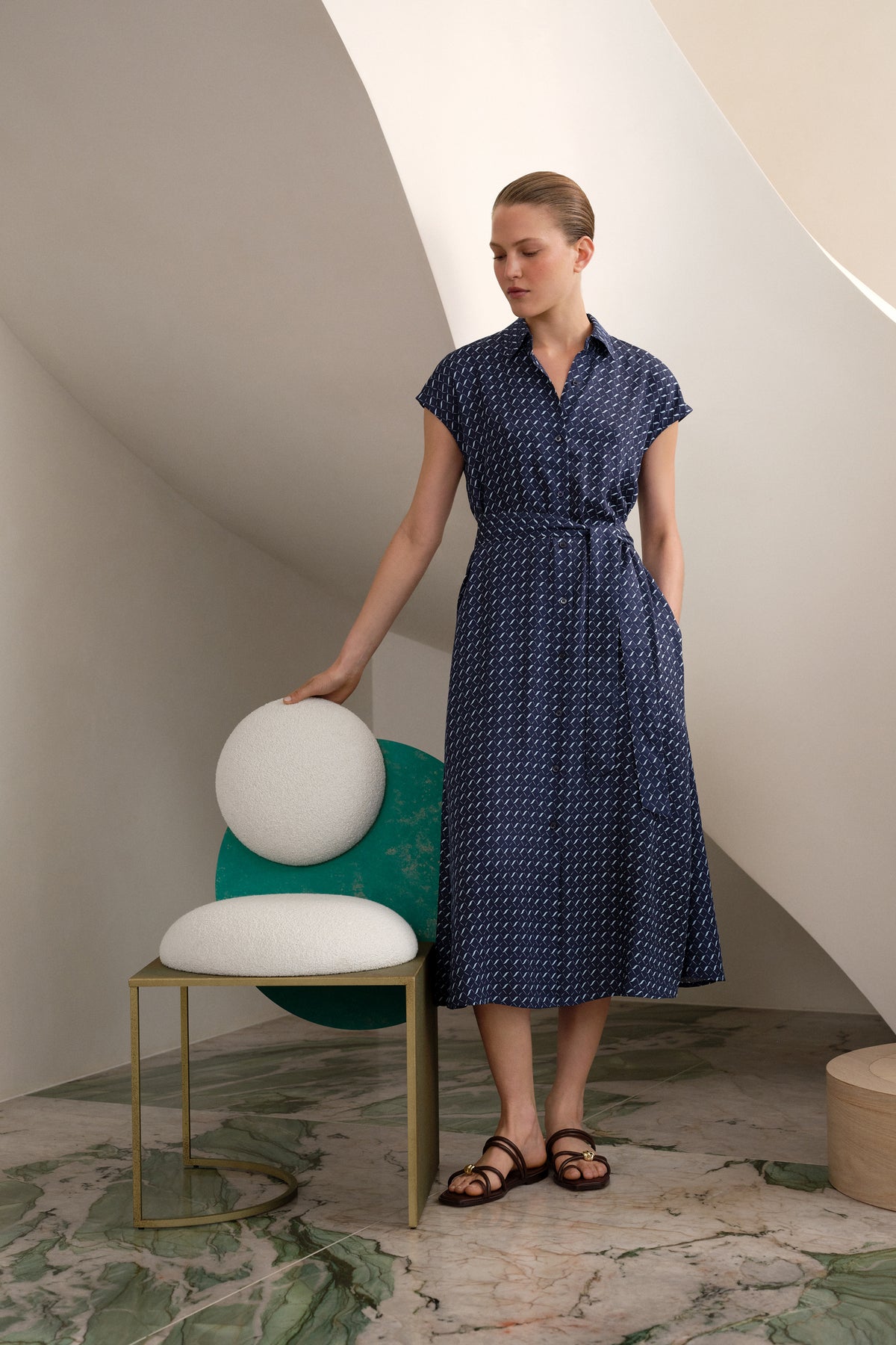 Cavelle Cap Sleeve Shirt Dress