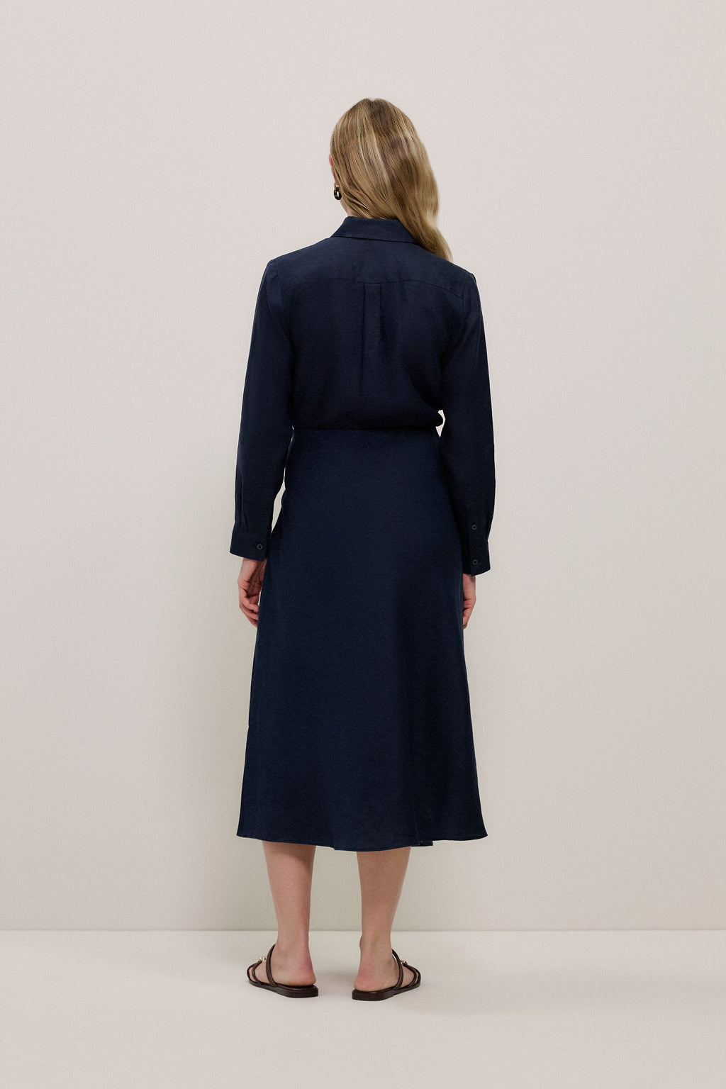 Linen Bias Slip Skirt