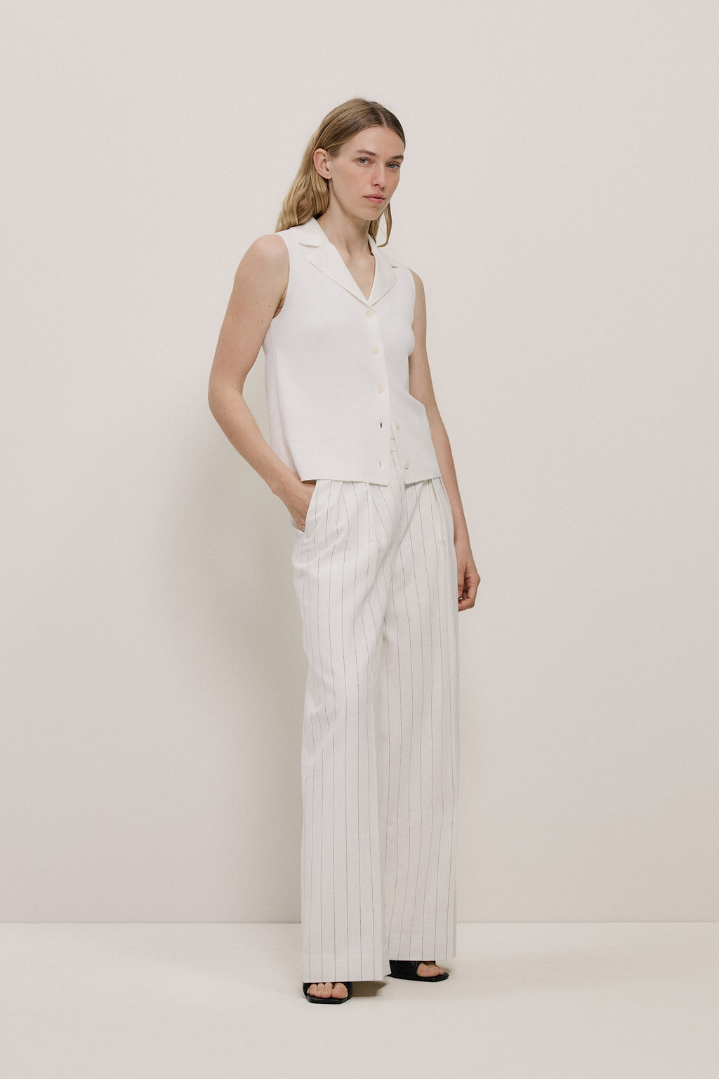 Cotton Cashmere Knit Vest