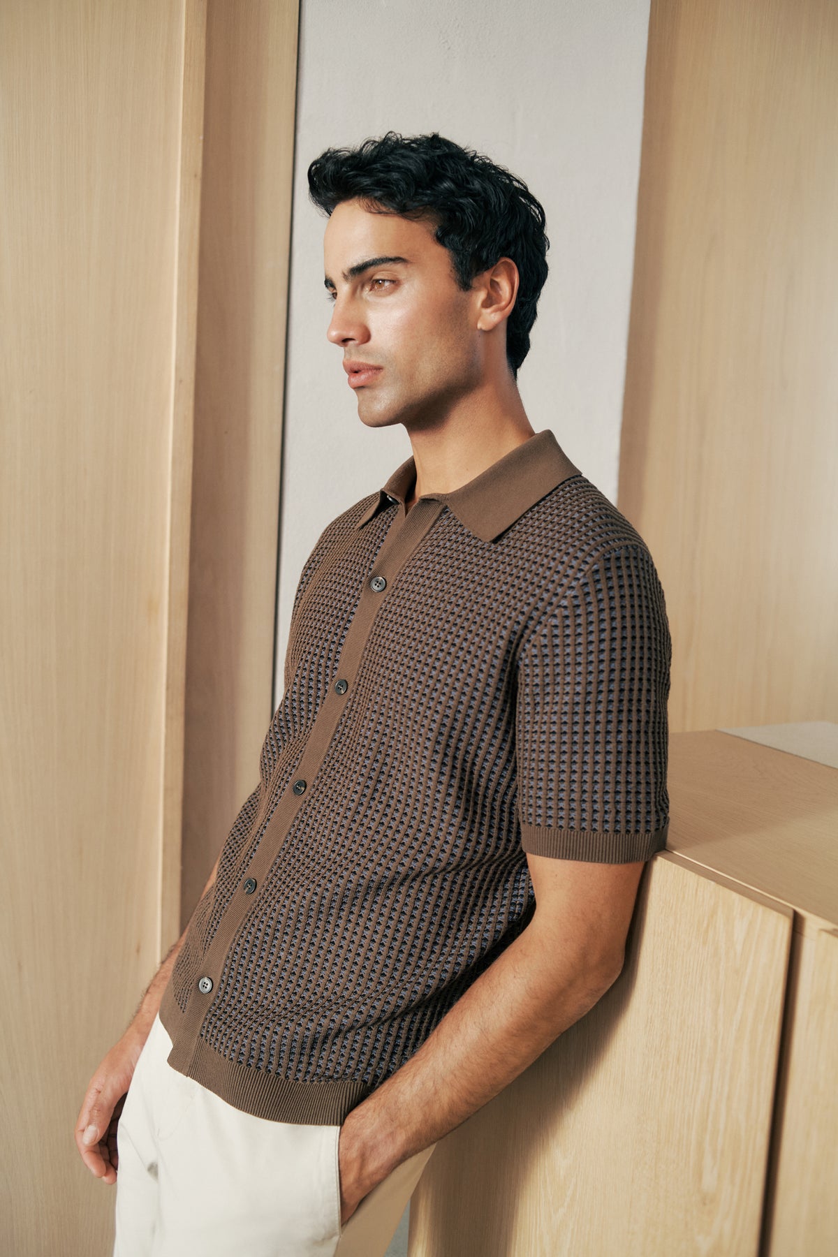 Jacquard Geo Knit Shirt
