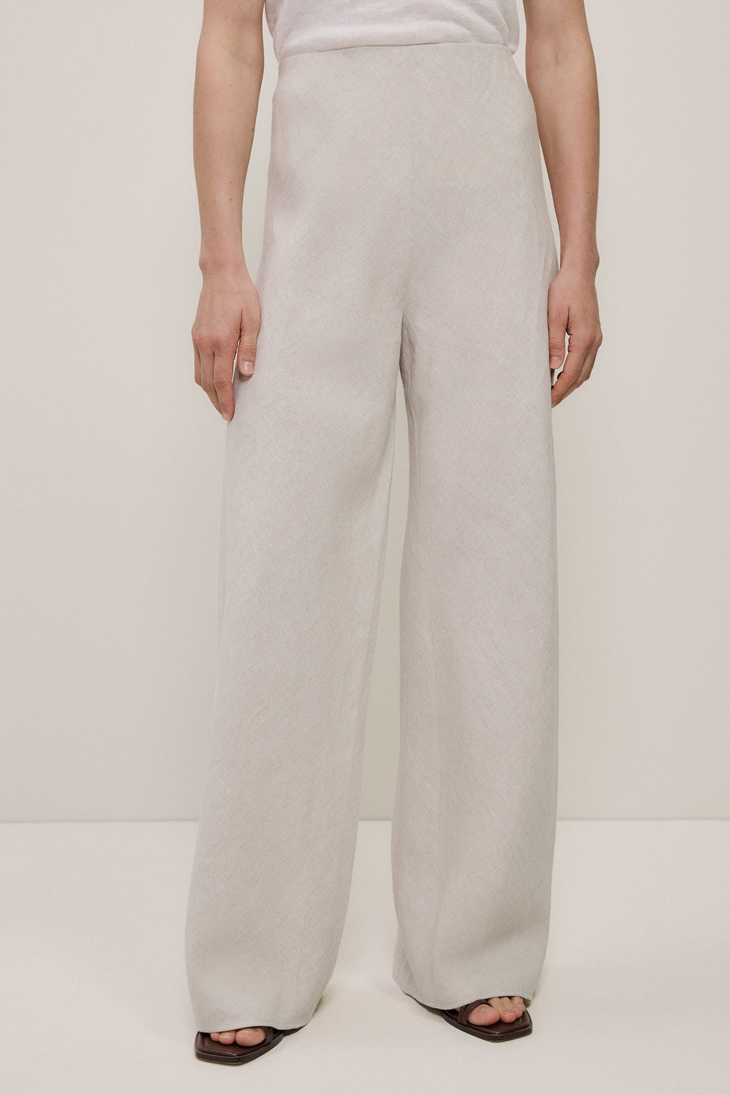 Yarn Dyed Linen Bias Pant