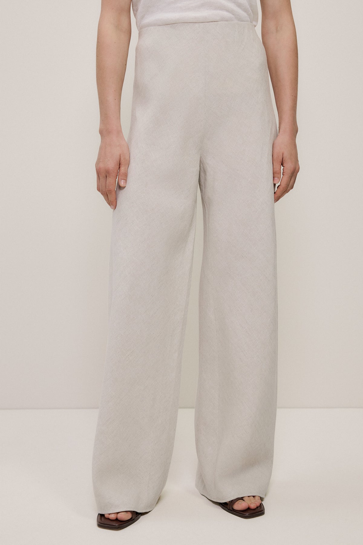 Yarn Dyed Linen Bias Pant