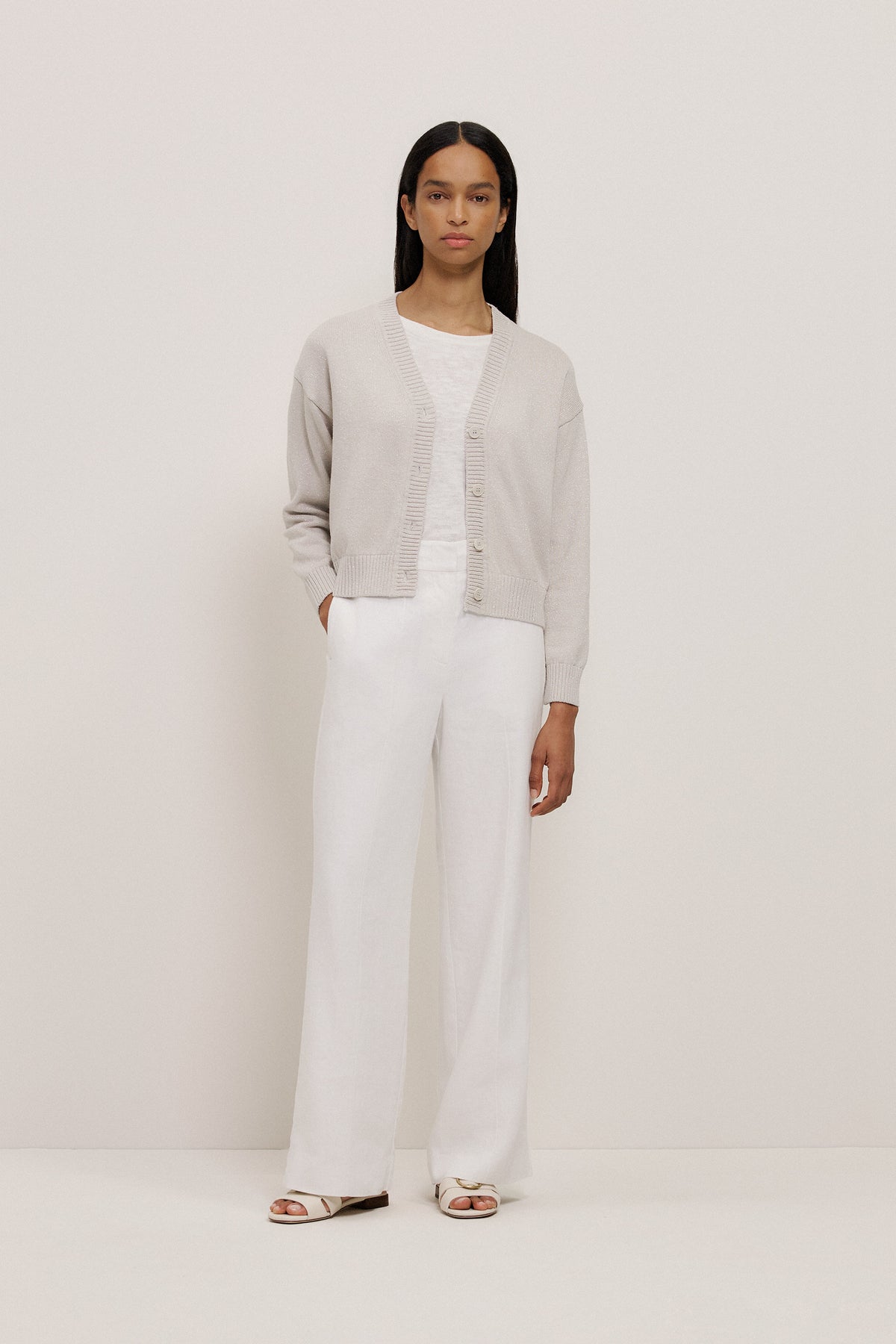 Linen Cotton Relaxed Knit T-Shirt