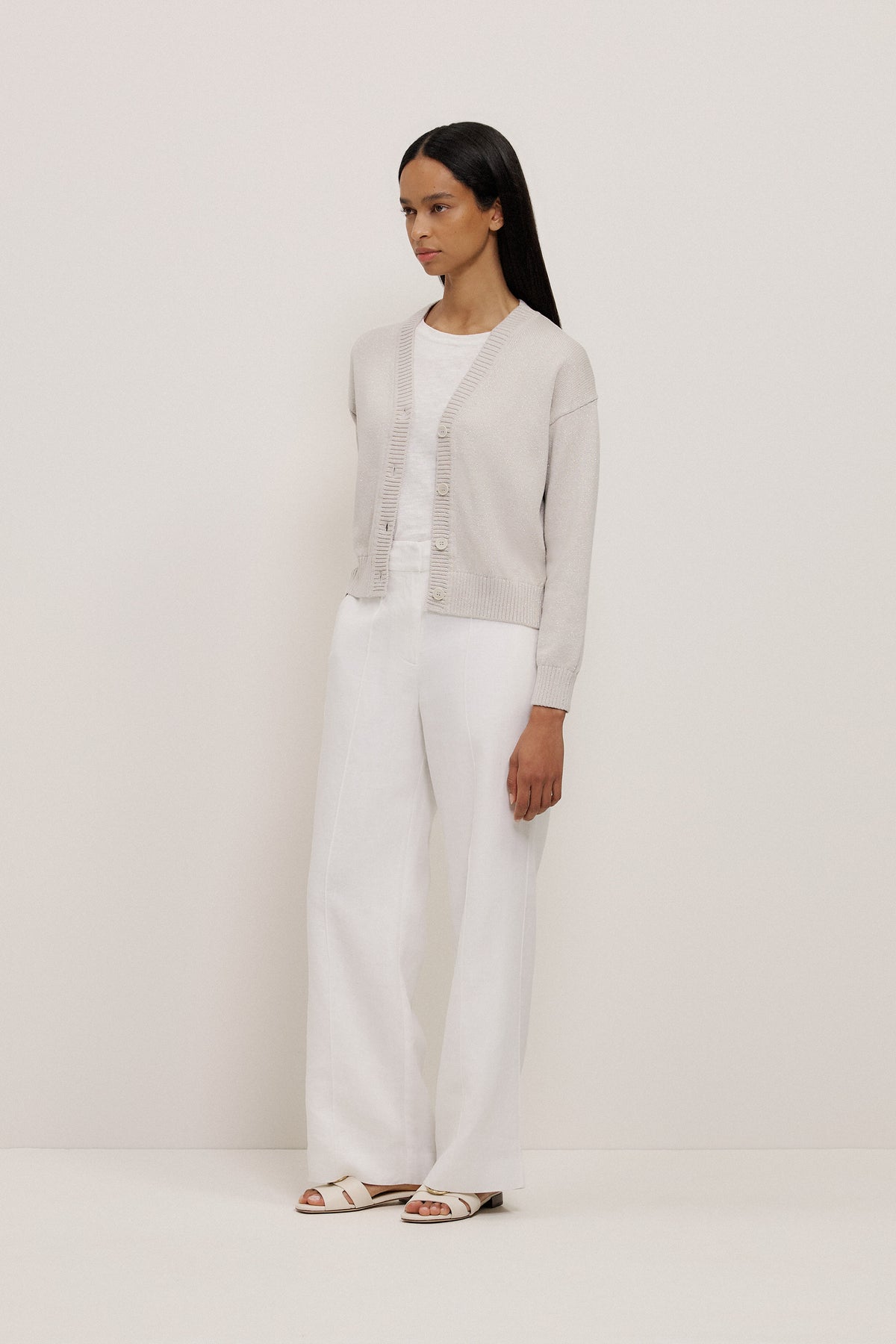 Linen Cotton Relaxed Knit T-Shirt