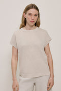 Linen Cotton Relaxed Knit T-Shirt