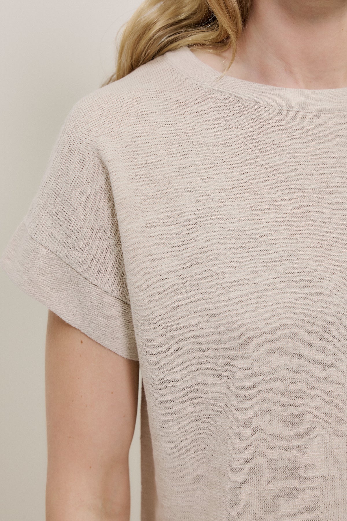 Linen Cotton Relaxed Knit T-Shirt