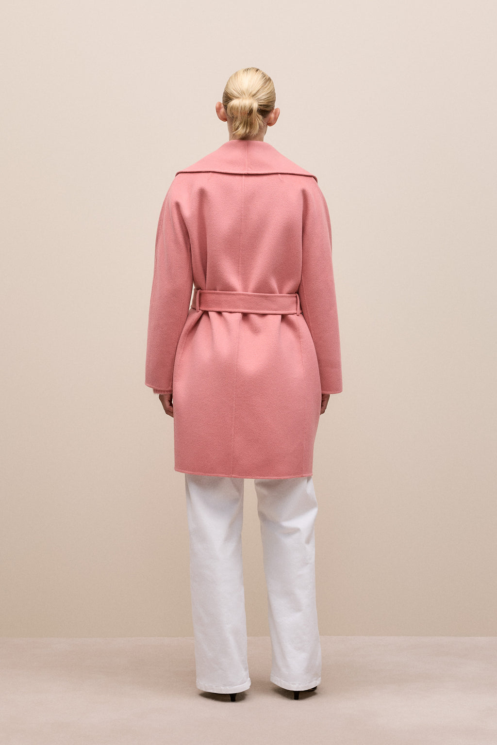 Brushed Wool Wrap Coat