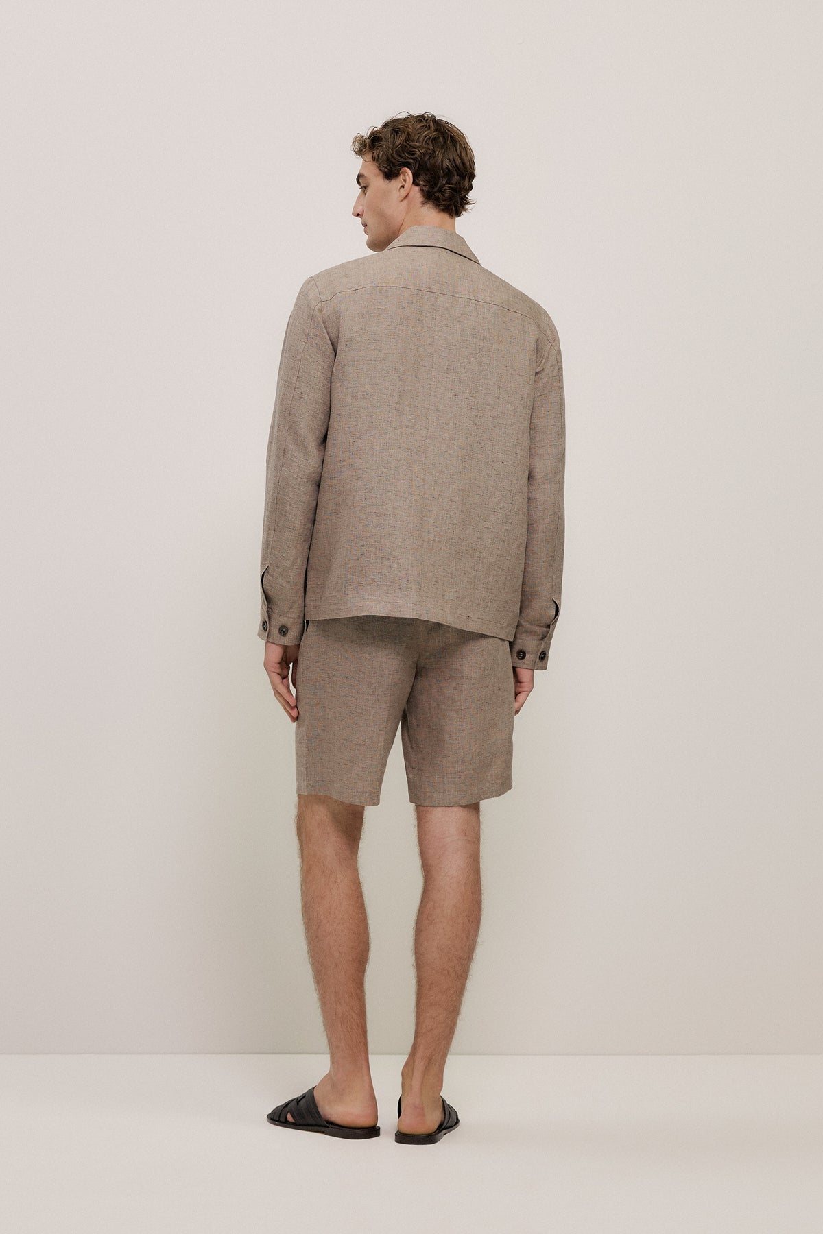 Yarn Dyed Linen Twin Pocket Jacket