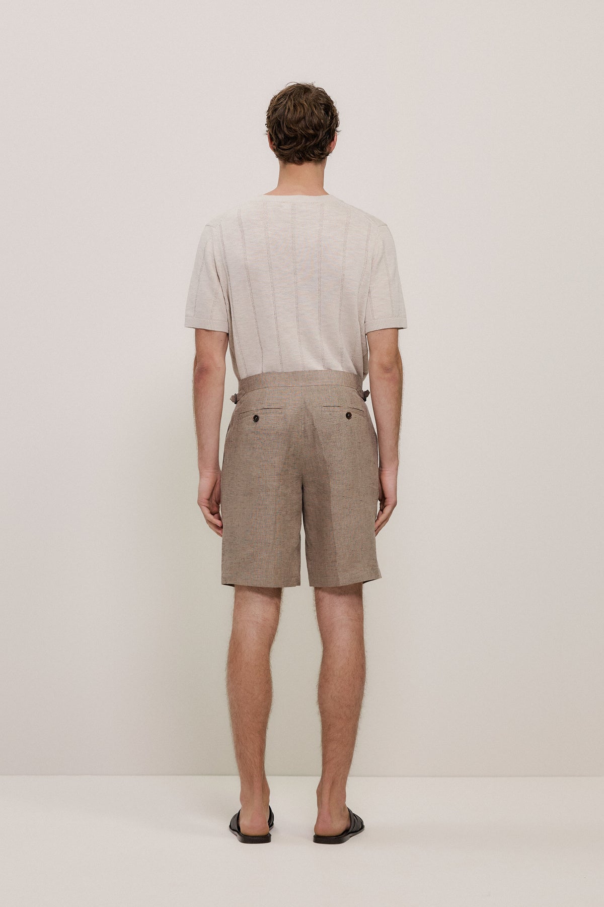 Yarn Dyed Linen Tailored Short