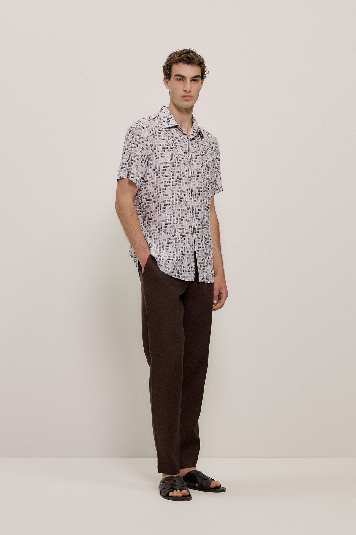 Rift Regular Fit Linen Short Sleeve Shirt