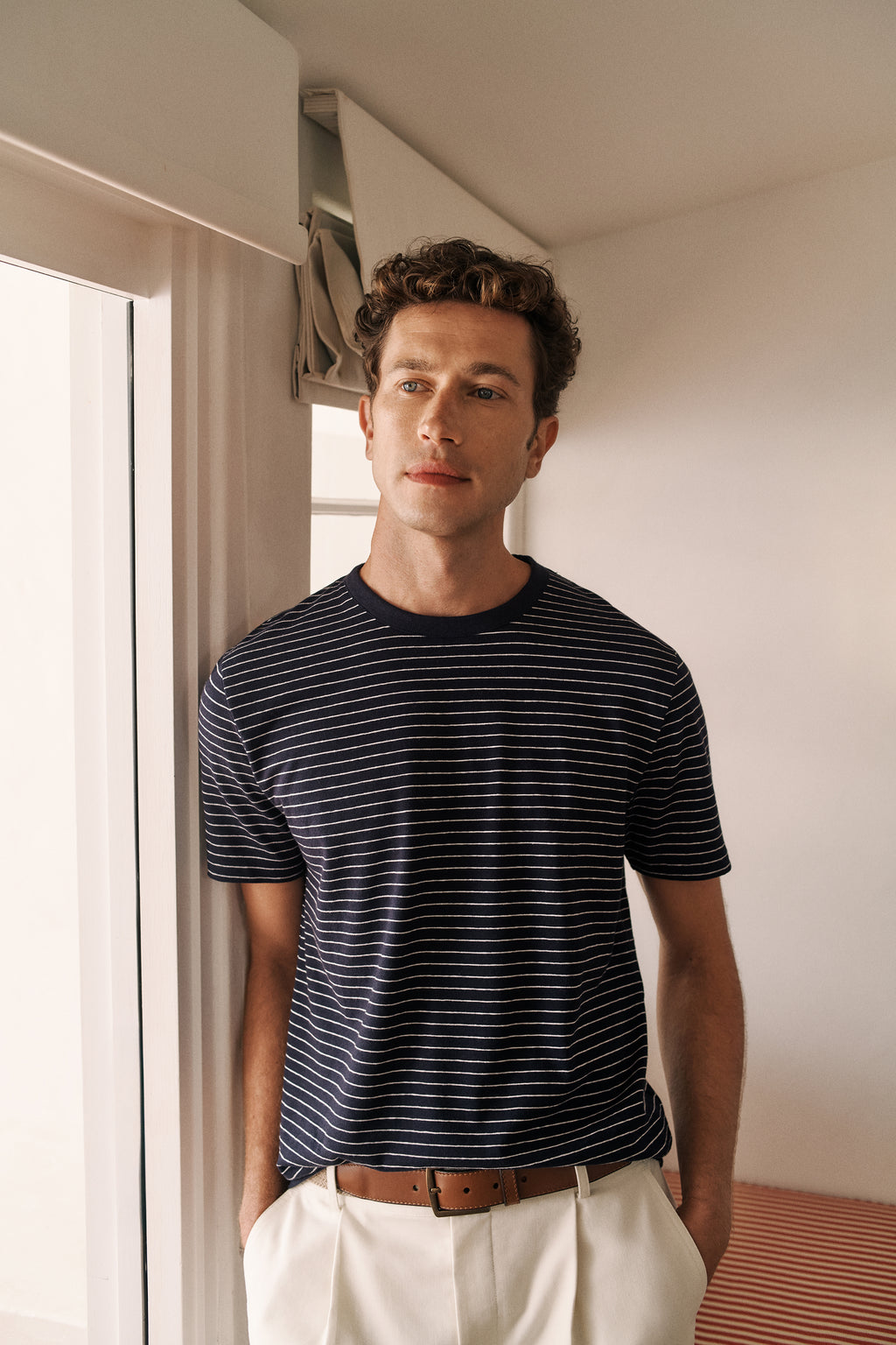 Linen Cotton Jersey Stripe T-shirt