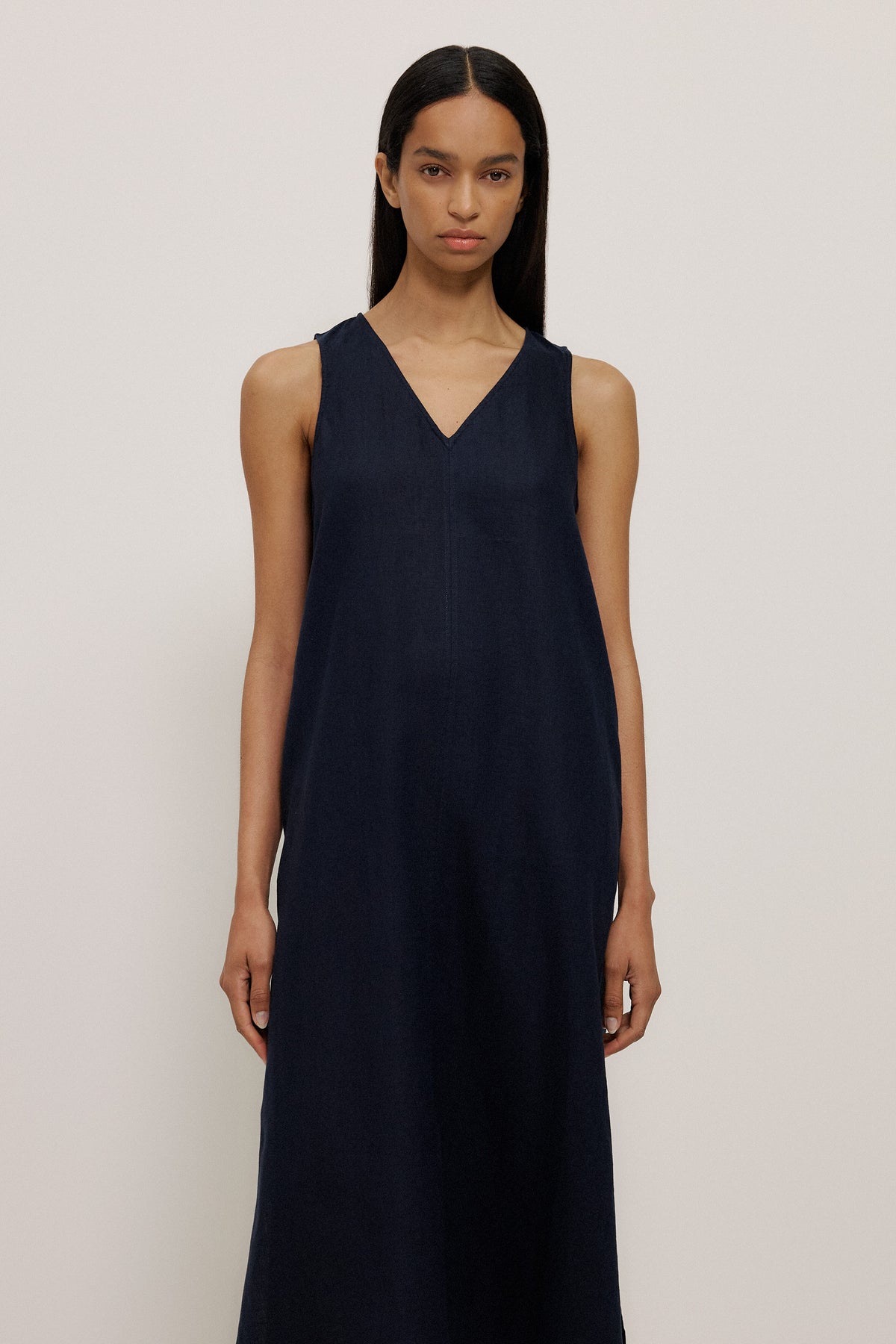 Linen Column Dress