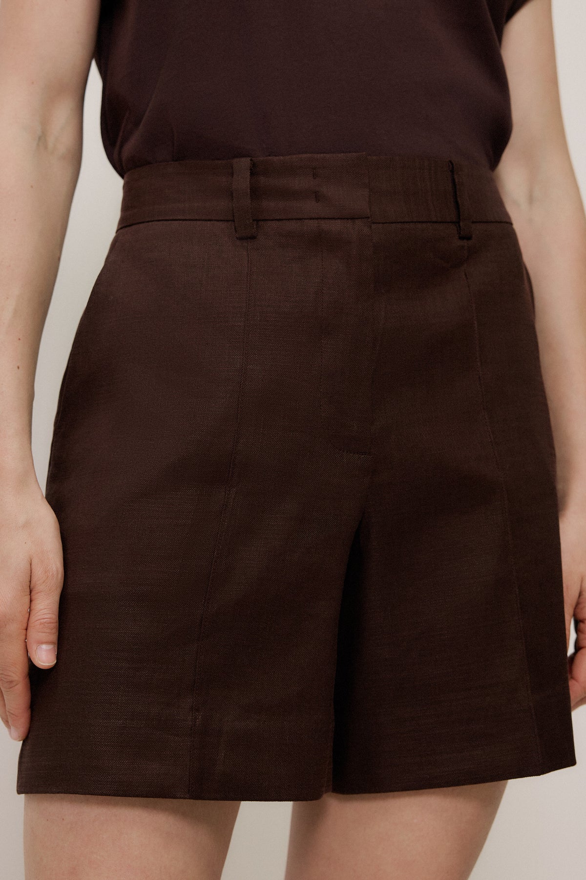 Stretch Linen Blend Short