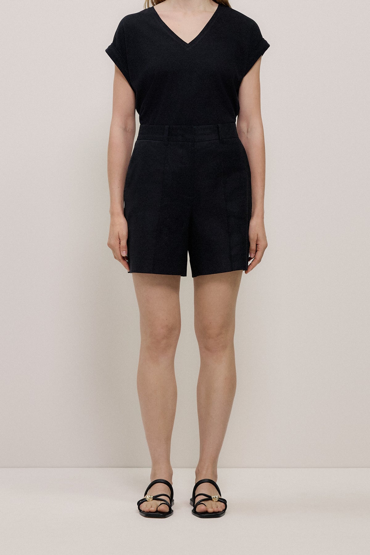 Stretch Linen Blend Short