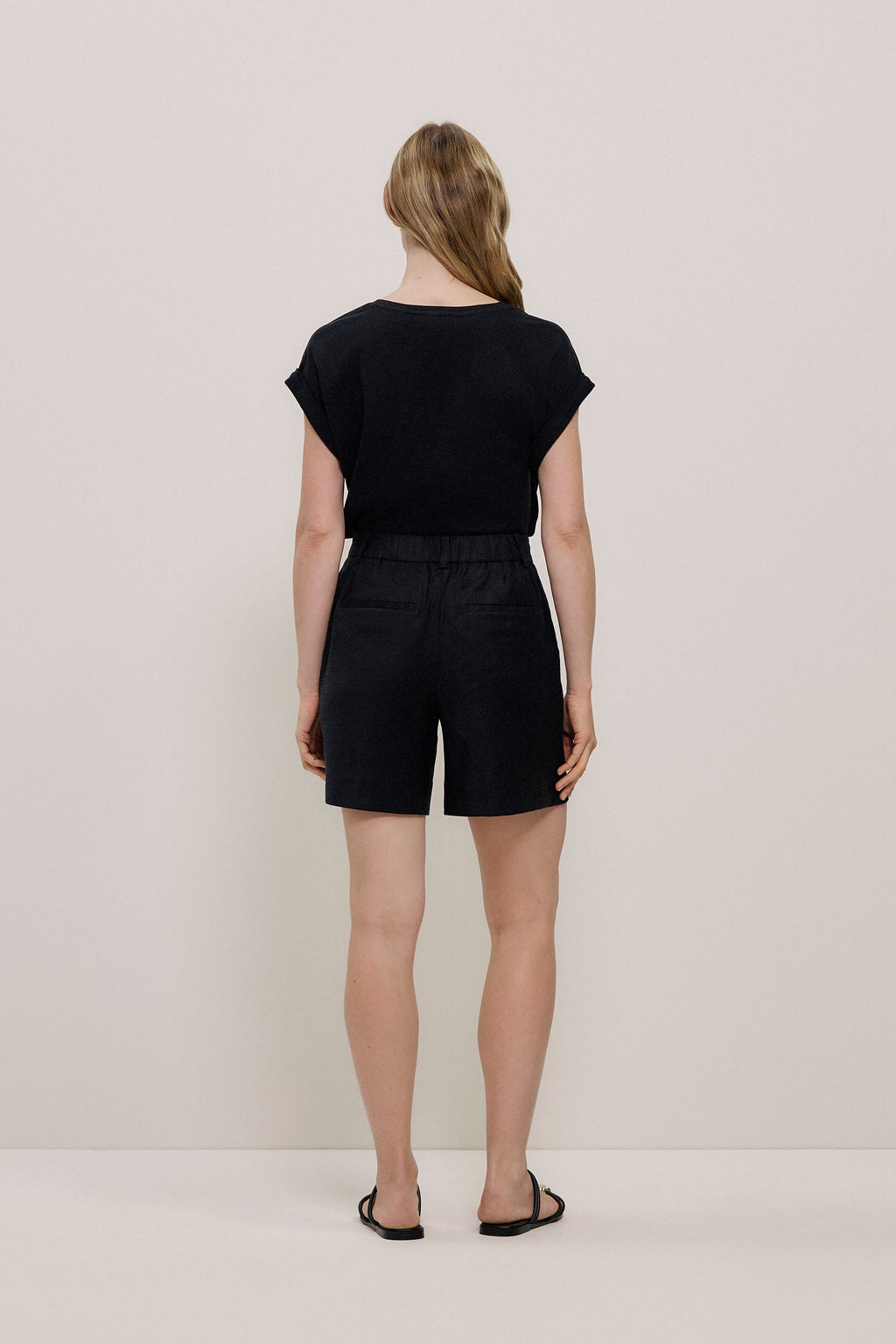 Stretch Linen Blend Short