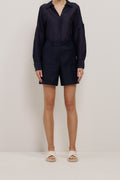 Stretch Linen Blend Short