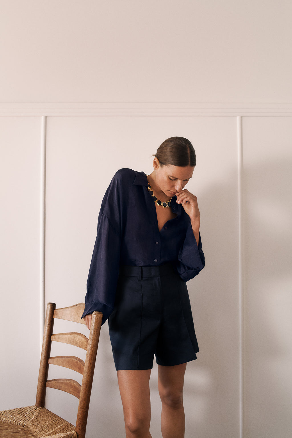 Stretch Linen Blend Short