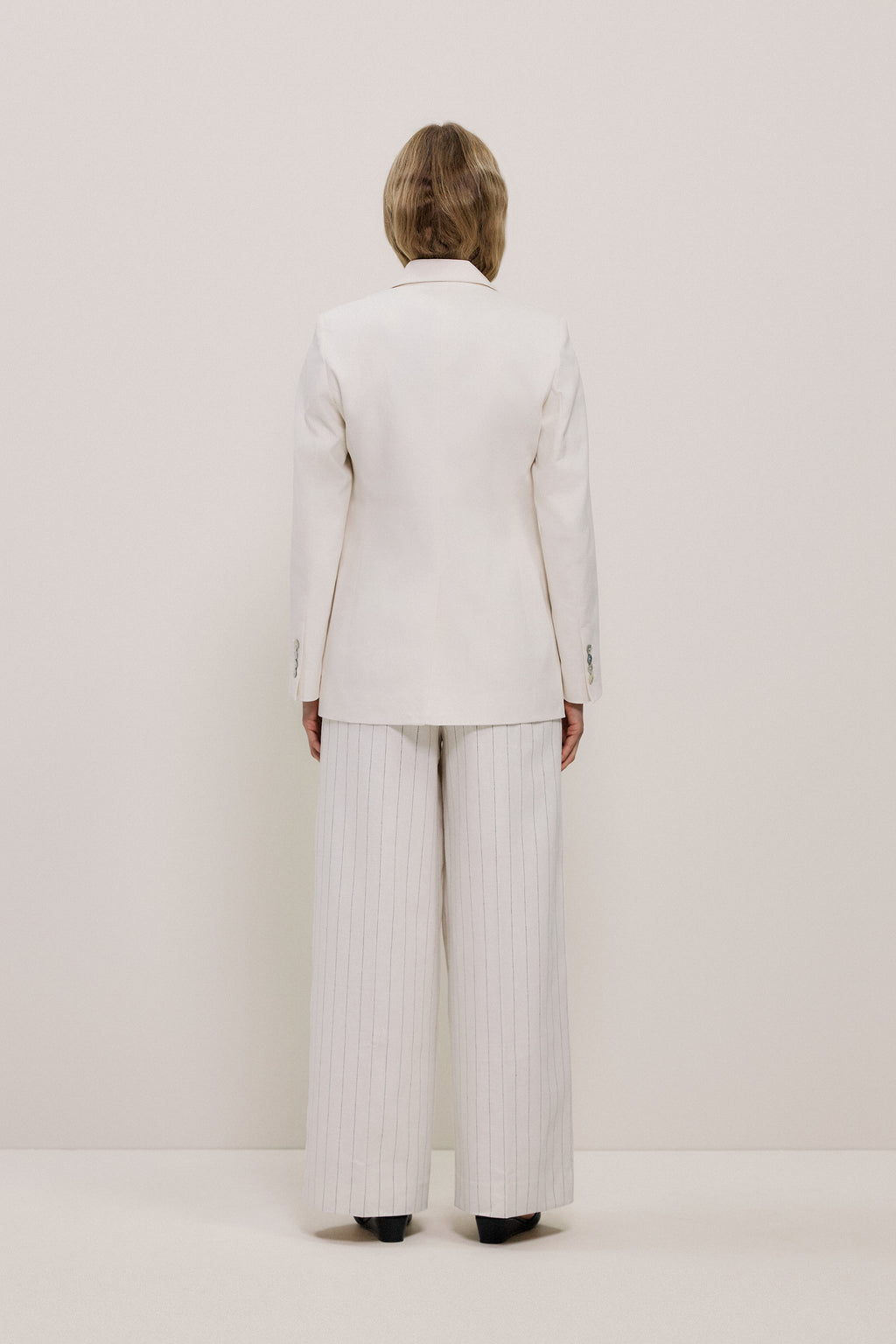 Linen Cotton Double Breasted Blazer