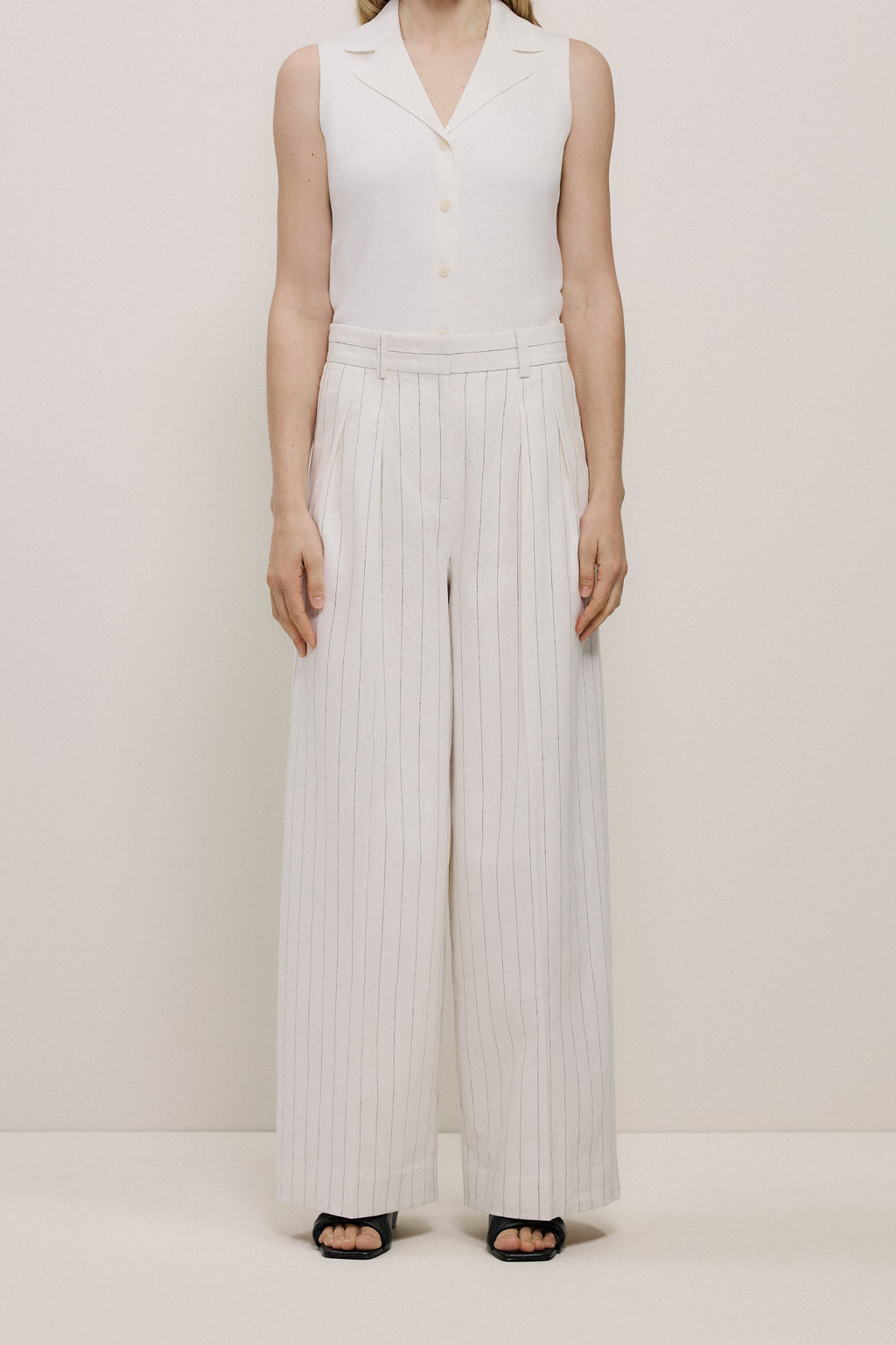 Linen Cotton Pinstripe Pant