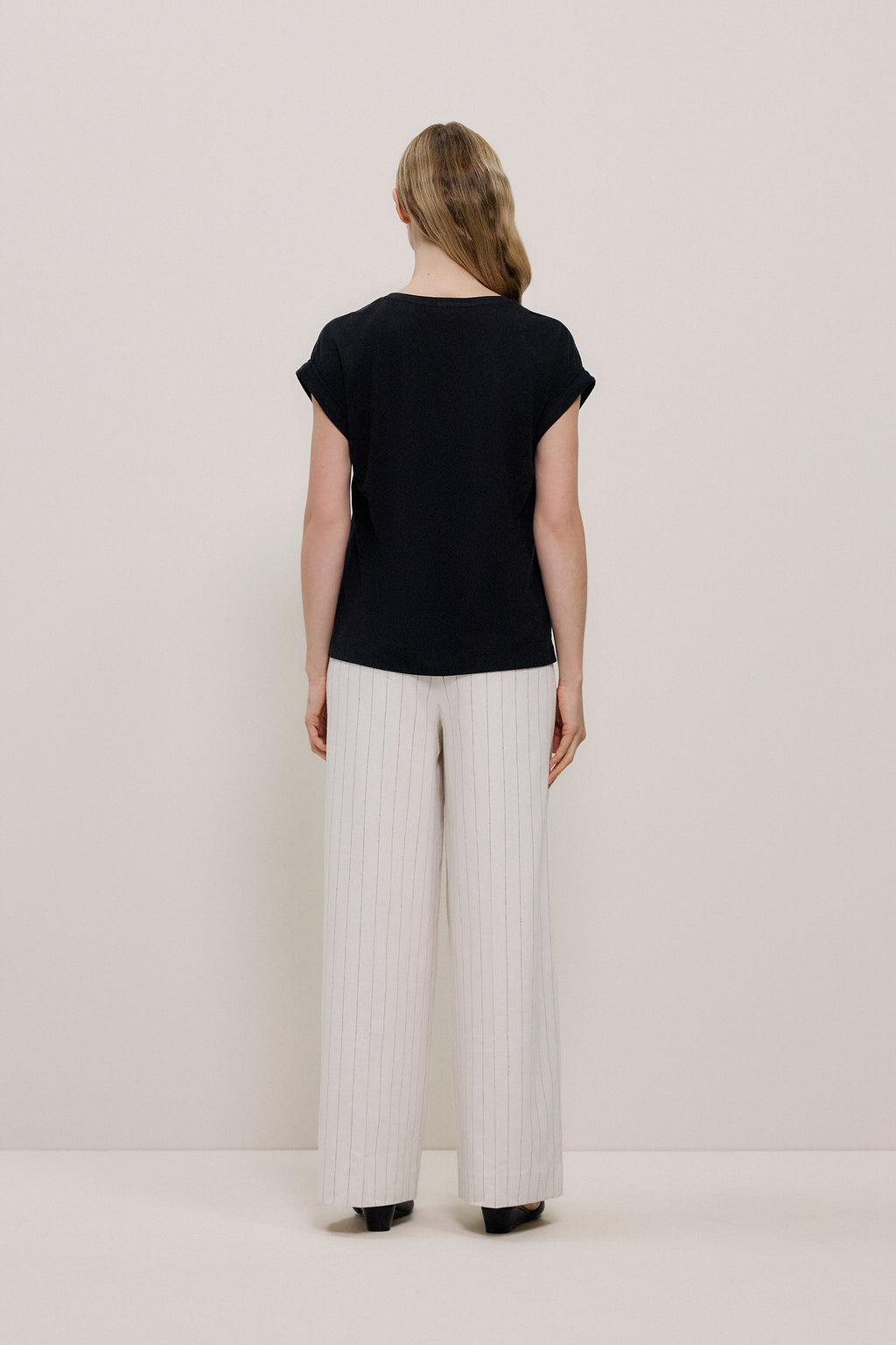 Linen Cotton V Neck T-shirt