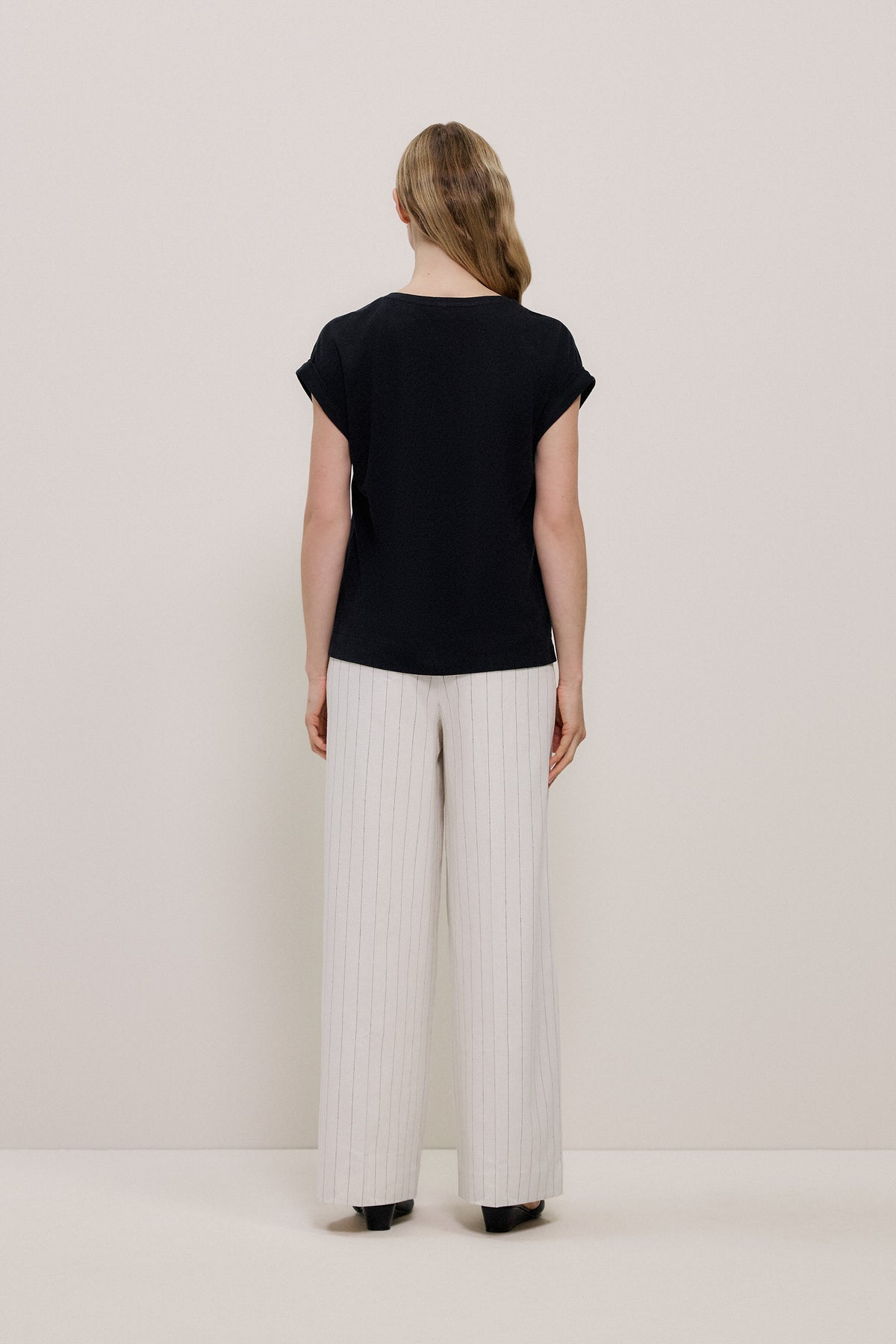 Linen Cotton V Neck T-shirt
