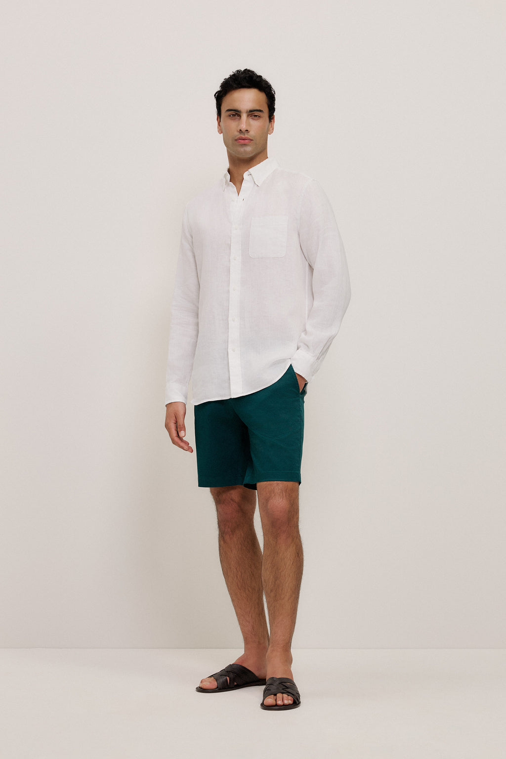 Stretch Cotton Sateen Short