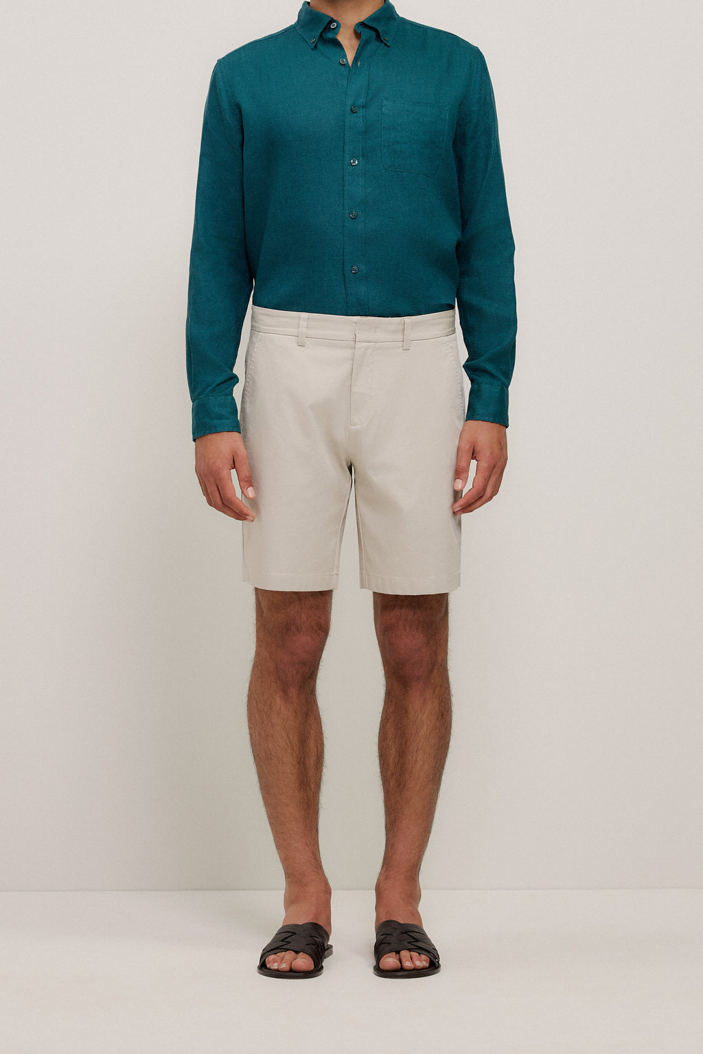 Stretch Cotton Sateen Short