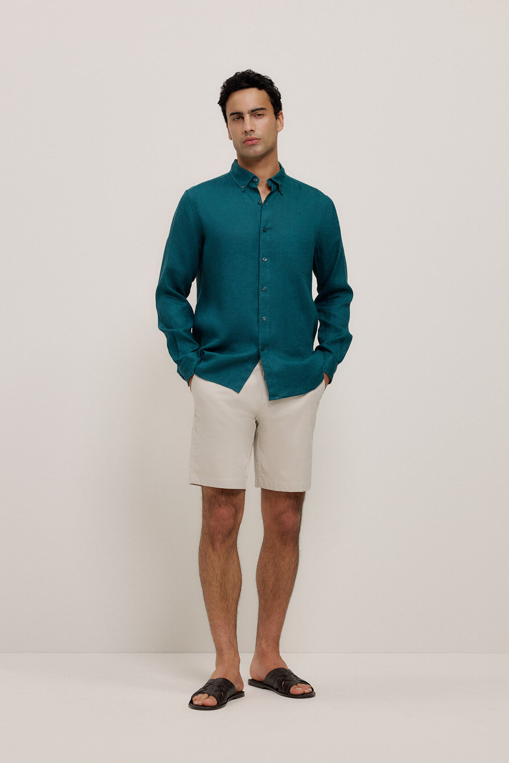 Stretch Cotton Sateen Short