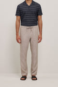 Yarn Dyed Linen Relaxed Drawcord Pant