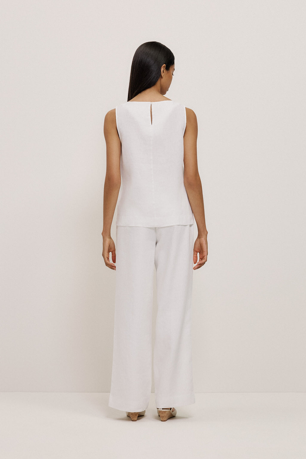 Linen Boatneck Tank