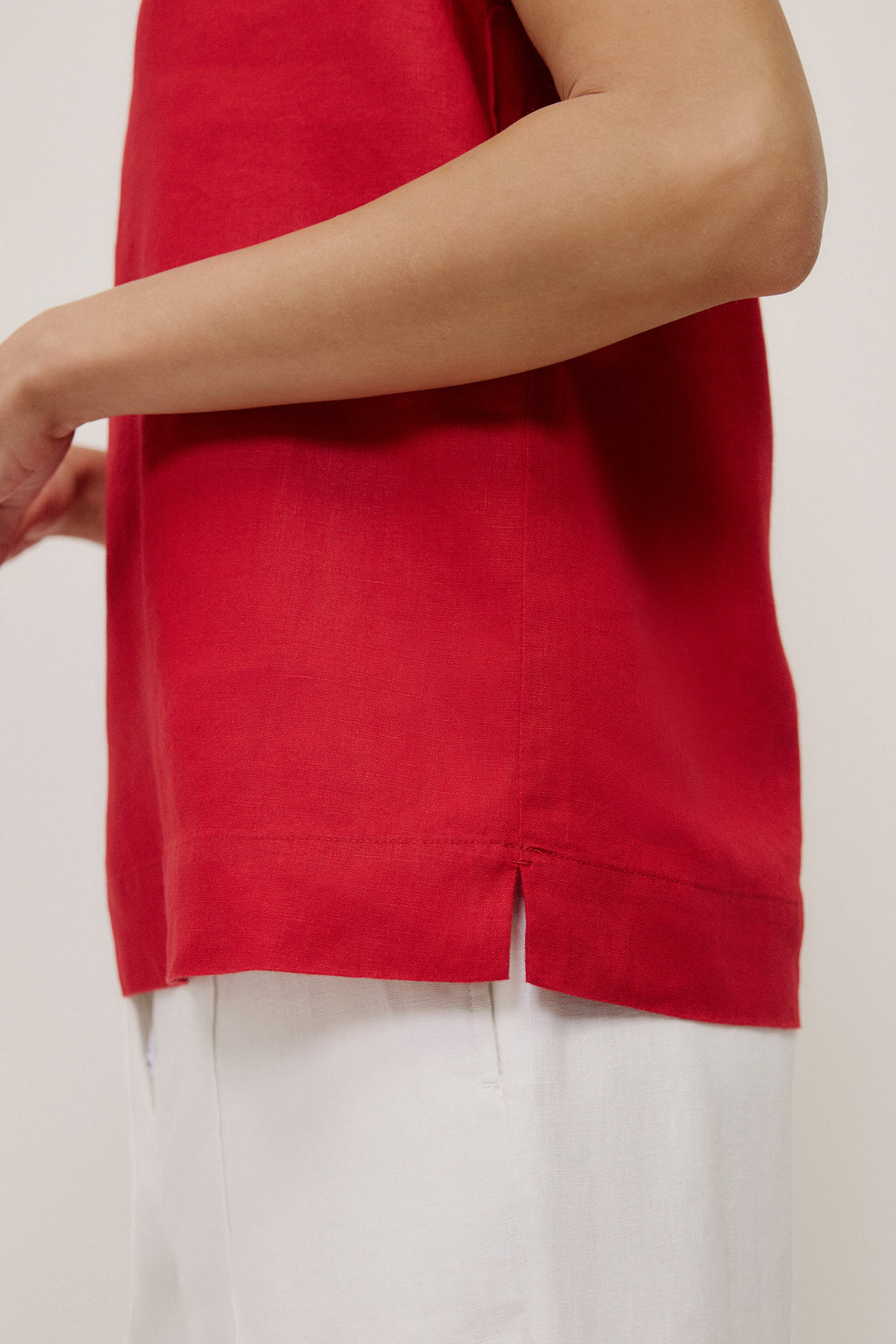 Linen Boatneck Tank