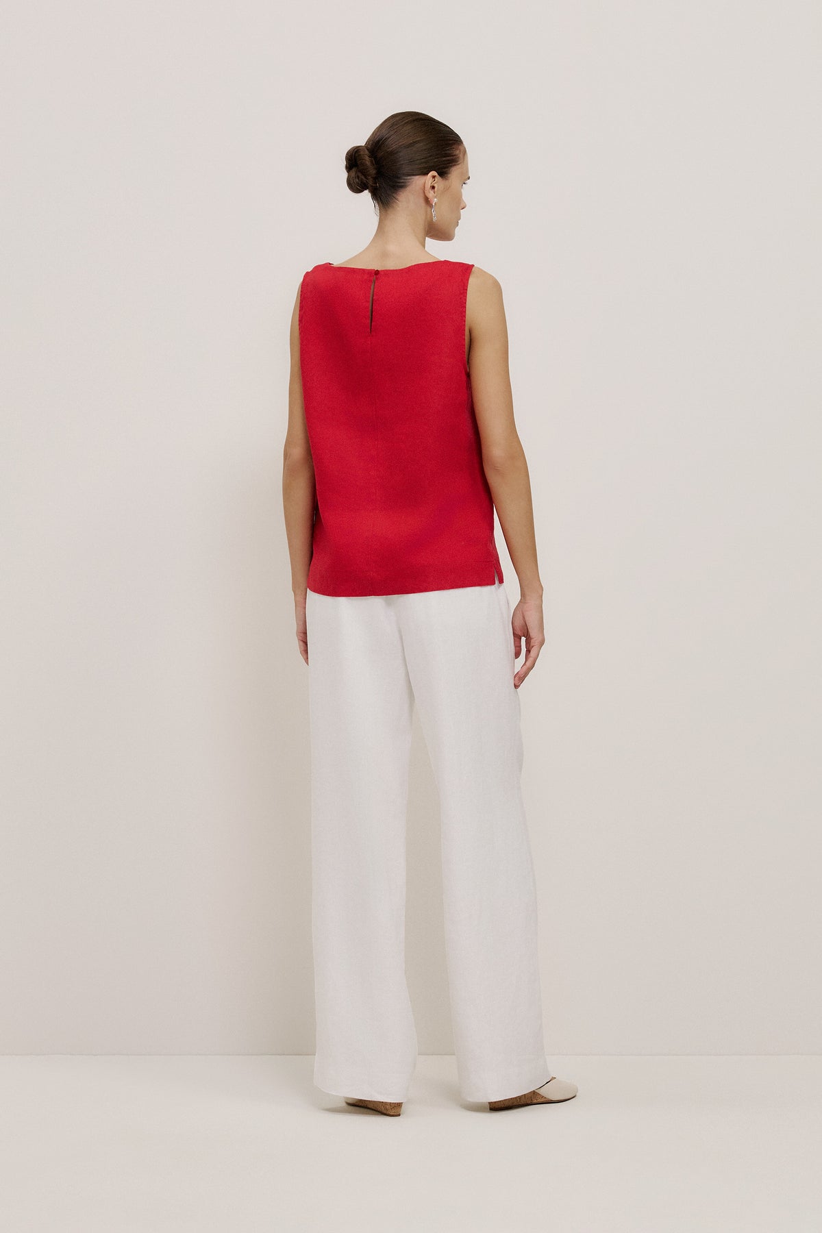 Linen Boatneck Tank