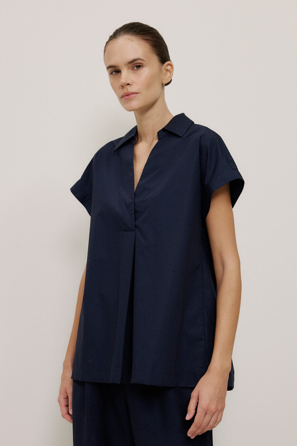 Cotton Poplin Popover Shirt